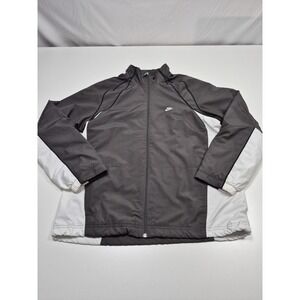 VTG Nike Jacket Mens Large Gray Full Zip Lightweight Running Windbreaker Y2K